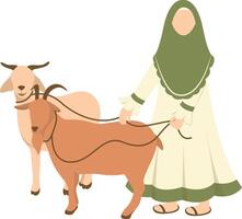 Eid Al Adha Character in Cartoon Design Style vector