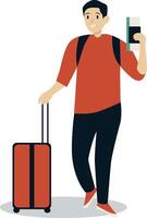 Man Traveler Character vector