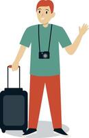 Man Traveler Character. vector