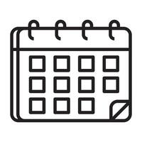 Calendar icon. schedule and planning symbol. vector