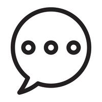 Chat bubble icon, online messaging and conversation symbol, black and white illustration isolated on white background vector