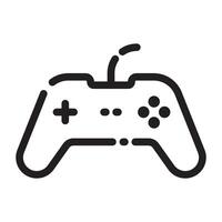 Gaming controller icon, game joystick, console gamepad, esports accessory, entertainment and technology symbol, illustration isolated on white background vector