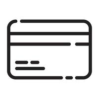 Credit card icon, simple banking and payment symbol, digital finance transaction illustration isolated on white background vector