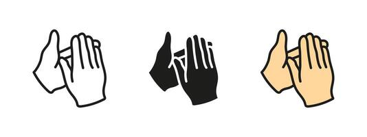 Clapping hands icon. Applause and appreciation gesture. Success and praise illustration. Recognition and congratulations pictogram. Celebration concept. vector