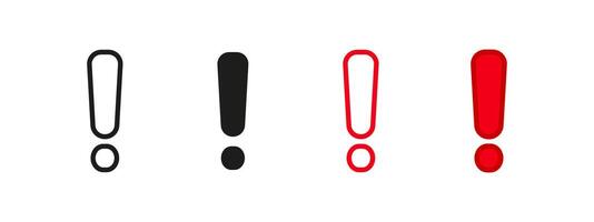 Exclamation mark icon. Alert and warning symbol. Caution and danger illustration. Important message and emergency sign. Safety notice and emphasis concept. vector