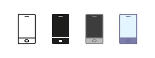 Mobile phone icon. Smartphone and device symbol. Digital screen illustration. Wireless communication pictogram. Portable internet and app concept. vector