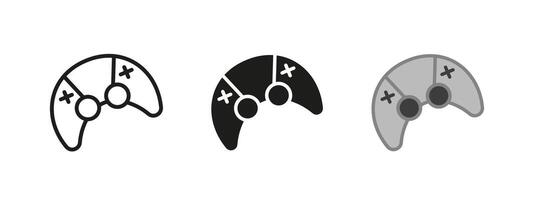 Game controller icon. Joystick and gaming symbol. Console device illustration. Interactive entertainment system pictogram. Digital play and competition concept. vector