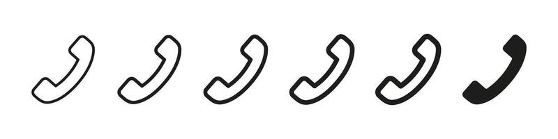 Phone icon. Communication and contact symbol. Mobile illustration. Handset and telecommunication sign. Hotline, service and support pictogram. vector