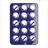 A pill pack with pills in it vector