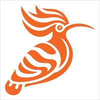 Elegant Tribal Bird Design with Flowing Lines and Abstract Patterns, Artistic Hummingbird Illustration for Logos, Tattoos, and Decorative Artwork vector