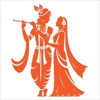 Radha and krishna vector