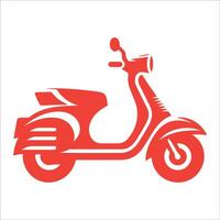 A red scooter icon on a white background vector