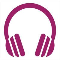 Minimalist Headphone Icon for Music, Audio, Podcast, DJ, and Sound System, Modern Wireless and Wired Headset Symbol for Entertainment and Technology vector