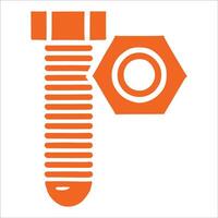 A bolt and nut icon on a white background vector
