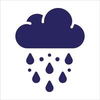 A cloud with rain drops and a cloud icon vector