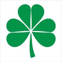 A four leaf clover symbol is shown on a white background vector