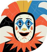 A flat illustration of jester character vector