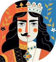 Royal characters illustration in flat style vector