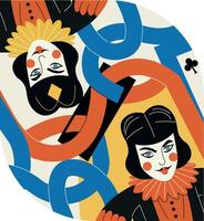 Pop art illustration in flat style vector