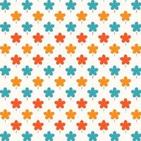 A colorful pattern with four leaf clovers vector