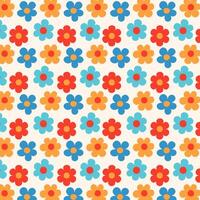 A colorful pattern with flowers on it vector