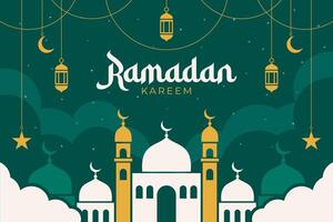 Ramadan kareem flat design background clip art icon illustration vector
