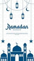Ramadan Kareem flat design background clip art vector