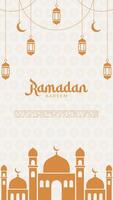 Ramadan Kareem flat design background template vector