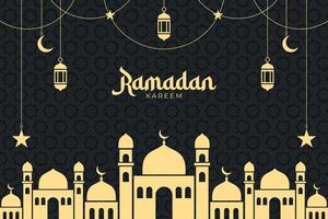 Ramadan celebration flat design background template vector