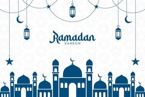 Ramadan kareem flat design background celebration vector