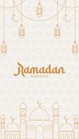Ramadan kareem flat design illustration vector