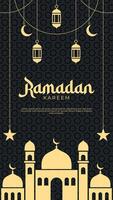 Ramadan celebration flat design background decoration vector