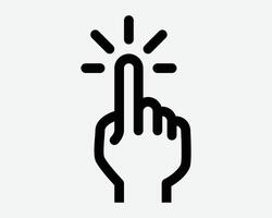 Finger Tap Cursor Click Touchscreen Gesture Hand Touch Screen Phone Outline Line Shape Icon Sign Symbol Illustration Artwork Graphic vector