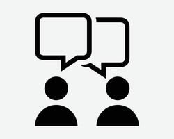 Discussion Dialogue Conversation Talking Discuss Debate Feedback Talk Speech Chatting Chat Shape Outline Line Symbol Sign Artwork Illustration vector
