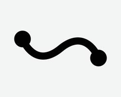 Connecting Points Connect Link Two Path Dots Destination Connector Curve Winding Connection Icon Sign Symbol SVG Illustration vector