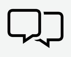 Conversation Dialogue Chat Bubble Speech Box Talk Talking Discuss Debate Empty Blank Outline Line Shape Icon Sign Symbol Graphic Illustration Artwork vector