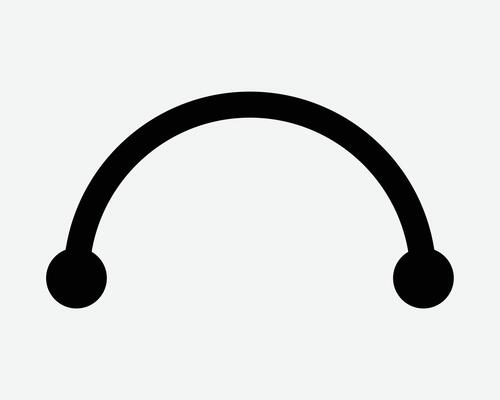 Arc Connect Two Point End to End Points Dot Icon Sign Symbol
