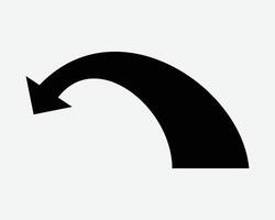 Backward Arrow Back Pointer Before Previous Reply Point Arrowhead Next Previously Outline Shape Line Graphic Illustration Artwork Sign Symbol vector