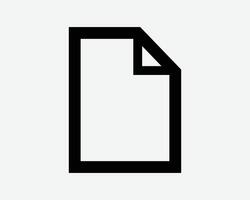 File Page Sheet Doc Document Paper Folder Outline Line Shape Black White Icon Sign Symbol Graphic Illustration vector