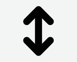 Up Down Accend Decend Increase Decrease Arrow Pointer Point Path Elevator Lift Rise Drop Black White Icon Sign Symbol Graphic Illustration vector