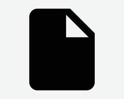 Paper File Document Archive Save Doc Page Fold Sheet Folder Computer Tech Black White Icon Sign Symbol Graphic Illustration vector
