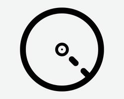 Radar Scan Scanner Round Circle Shape Outline Scanning Search Technology Tech Compliment Icon Black White Symbol Sign Graphic Illustration vector
