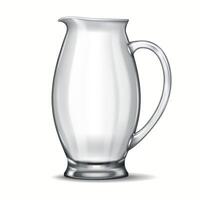 A detailed 3D rendering of a luxurious glass decanter with a unique footed base, giving it a refined and upscale aesthetic. Ideal for branding, digital illustrations, and luxury presentations. vector