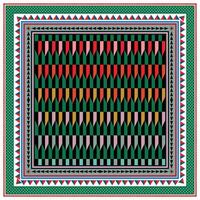 seamless geometric print pattern, Colorful pattern of interlocking diamond shapes in a tessellated design, A vibrant pattern featuring diagonal lines in various colors, creating a dynamic an vector