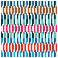 A vibrant geometric pattern featuring repeated diamond shapes in various colors, arranged vertically against a light background. vector