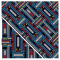 Abstract geometric pattern with zigzag lines in a square frame, An intricate square pattern showcasing geometric shapes and lines, emphasizing symmetry and structure. vector