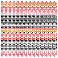 decorative square abstract zigzag lines colorful waves seamless print pattern, Abstract wavy pattern in shades of red, black, and yellow with circular elements on the edges. vector