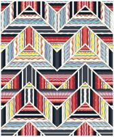 Abstract seamless zig zag stripes pattern, overlapping multicolored stripes arranged in a chevron design. vector