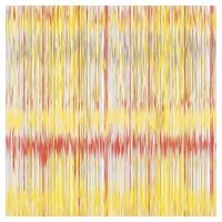Abstract artwork featuring vertical streaks of red, yellow, and pale gray, creating a dynamic and textured visual effect. vector