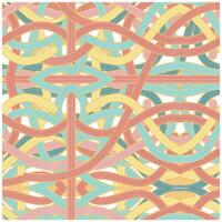 Abstract pattern of intertwined curved lines in red, yellow, and light blue, creating a vibrant, layered design on a white background. vector